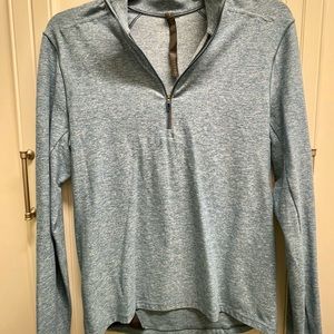 Lululemon 3/4 zip long sleeve blue shirt